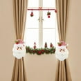 thumbnail image 4 of Christmas Curtain Tie under $5! Yannianjz Christmas Curtain Tie Back,Santa Snowman Fabric Curtain Holder,Holiday Window Decoration,Festive Living Room Decor,Adjustable Curtain Clip for Home Kitchen, 4 of 6