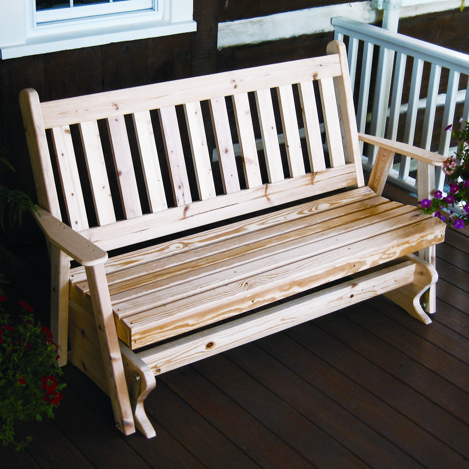 A L Furniture Yellow Pine Traditional English Outdoor Bench A L Furniture Yellow Pine Traditional English Outdoor Bench Glider Com