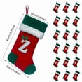 thumbnail image 3 of BNNG 18 Inch Monogram Christmas Stockings with Letters - Red Velvet Stocking with Plush Lining, Large Xmas Hanging Decor for Fireplace Mantle Holiday Decorating, 3 of 5
