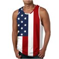 thumbnail image 4 of Cmfcve Men's Stars Stripes Tank Top Sleeveless Crew Neck Patriotic Shirt Independence Day Breathable Vintage Vest, 4 of 7