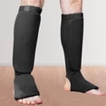 thumbnail image 3 of 1 Pair Shin Instep Guards MMA Supplies Training Protection Elastic Protector Black and S, 3 of 7