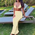 thumbnail image 2 of Traje de baño de tres piezas de bikini cómodo de nailon de color sólido para mujer Traje de baño de tres piezas para mujer OAVQHLG3B Store  lin121212, 2 of 4