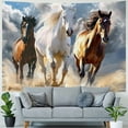 thumbnail image 4 of PRATYUS Horse Running Tapestry Western Steed Animal Wall Hanging Decor Indian Mandala Bohemian Hippie Trippy Large Tapestry for Bedroom Living Room Dorm(Multi Size) Painting, 4 of 6
