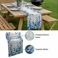 thumbnail image 5 of Spring Blue Floral Table Runner - 48 Inch Long, Kitchen Dining Table Runner Dresser Scarves, Farmhouse Weeping Floral Leaves Wood Farmhouse Decor for Coffee Tables Wedding Party Banquet, 5 of 8