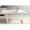 thumbnail image 4 of Extendable Modern Dining Table Adjustable Space-Saving Kitchen Table 70.86"x31.49"x29.13" Easy to Clean & Stable Living Room Furniture, 4 of 9