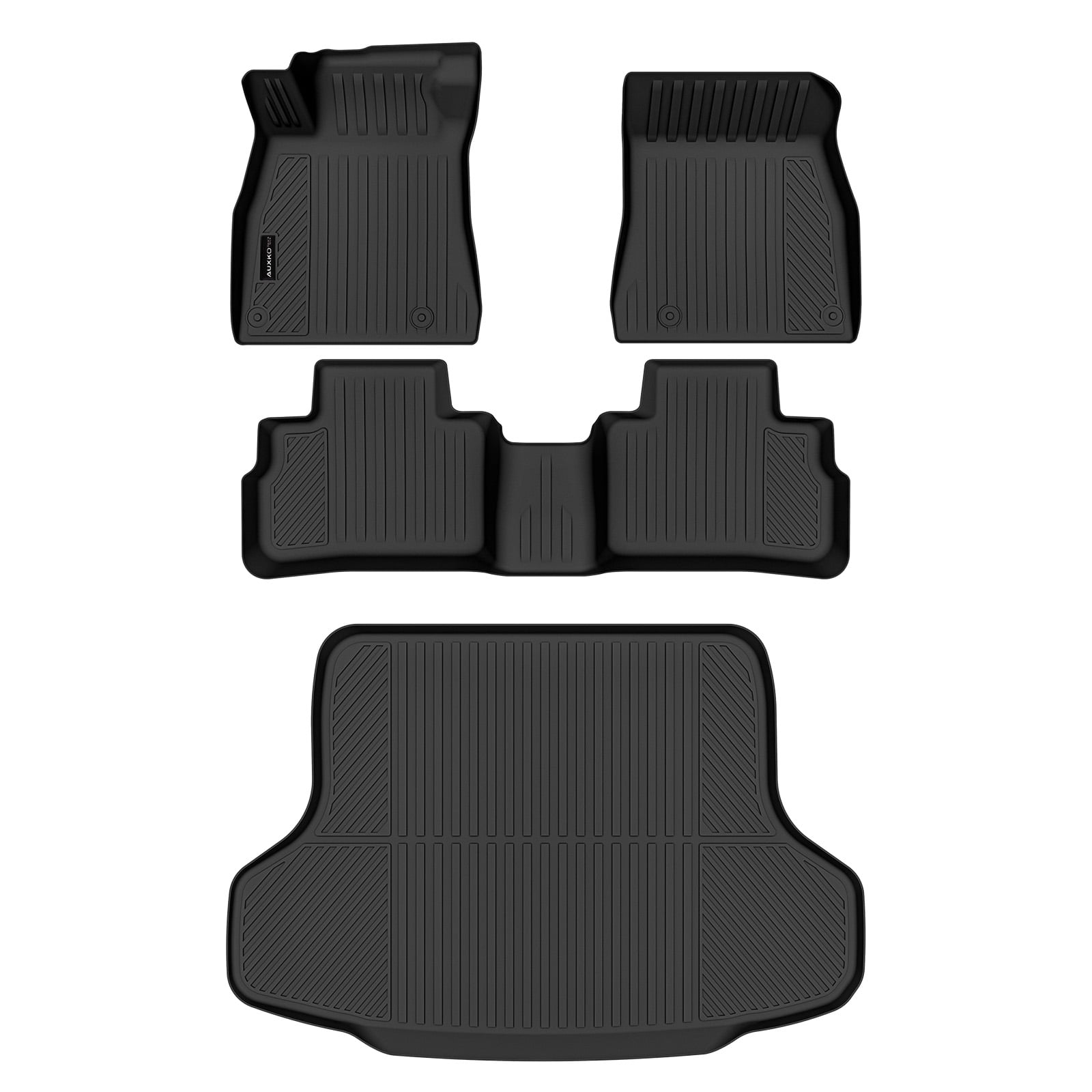 All Weather Floor Mats Cargo Mat Fit for Nissan Sentra 2020-2025 TPE Liners Sentra Accessories Set All Season Guard Odorless Anti-Slip Floor Mats Cargo Mat Black