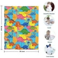 thumbnail image 4 of Colorful Cartoon Dinosaurs Geometric Pattern Blanket,Comfortable Soft Lamb Wool Throw Blanket,All Season,Warm Lightweight Blankets for Sofa Bed Couch Living Room Chair,30"x40", 4 of 4