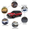 thumbnail image 6 of Half Car Cover for SUV Waterproof with Reflective Stripes, All Weather Car Windshield Cover Hail Protector Car Cover Snowproof Windproof Dustproof UV Resistant, Black, 6 of 10