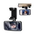 thumbnail image 1 of Miroir de Voiture pour Bébé, Miroir de Voiture pour Bébé Réglable à 360°, Design Courbé, le Miroir Intérieur de Voiture le Plus Sécuritaire, 13 * 6,3 cm (Noir), 1 of 5