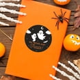 thumbnail image 3 of Koyal Wholesale Happy Halloween Stickers 2 Inch Round 120 Bulk Pk Cute Little Ghosts Labels For Halloween Party Favors, 3 of 5