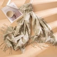 thumbnail image 1 of Nvzi Bufanda estampada: cálida y gruesa de cachemira sintética, color verde, 1 of 5