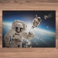 thumbnail image 3 of Ambesonne Outer Space Jigsaw Puzzle, NASA Astronaut Space, Heirloom-Quality Fun Activity for Family Durable Cardboard, 1000 pcs, Blue Beige, 3 of 5