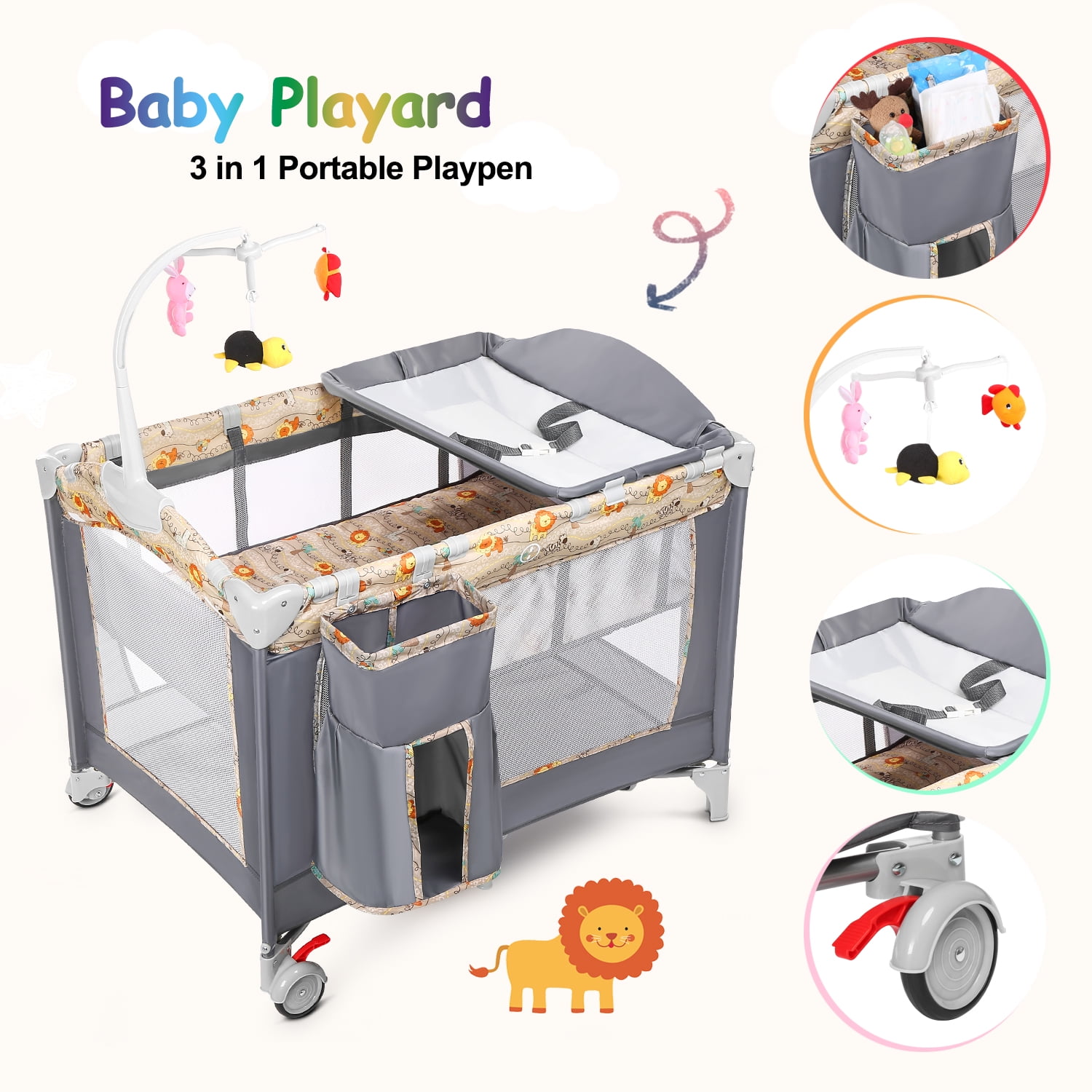 bassinet and changing table in one