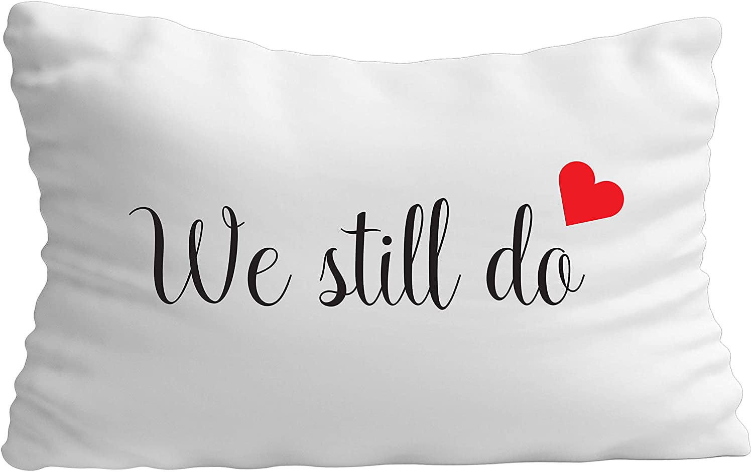 Pillowcase Couple White Satin Pillowcase for Men Women Christmas