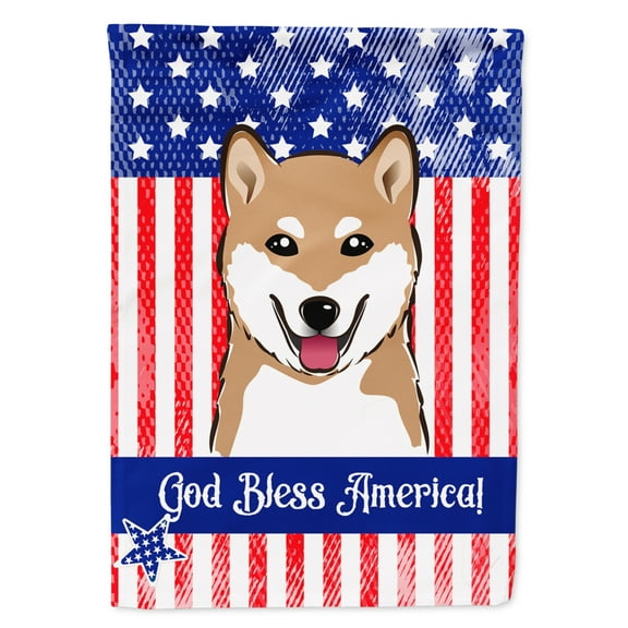 Carolines Treasures BB2155GF Shiba Inu Flag Garden