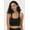 Black, variant on HSIA Wireless Medium Impact Women's Strappy Cross Back Padded Sports Bra,White
