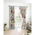 thumbnail image 3 of Watercolor Flowers Blackout Curtains for Bedroom/Living Room, Thermal Insulated Kitchen Curtains, Farmhouse Spring Floral Botanical Grommet Darkening Window Treatment Drapes 27.5"x39"x2, 3 of 8
