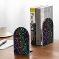 thumbnail image 5 of Naloa Rainbow Glitter 2 Pcs Bookend Large Capacity Office Book Ends for Home Office Library School Study Decoration, 5 of 8