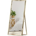 thumbnail image 2 of Best Choice Products 65x22in Full Length Mirror, Rectangular Beveled Wall Hanging & Leaning Floor Mirror - Gold, 2 of 8
