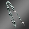 thumbnail image 2 of Fashion Vintage Cross Necklace Rosary Beads Chain Jesus Crucifix Virgin Mary Pendant Chain Jewelry Necklace, 2 of 5
