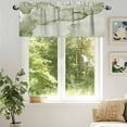 thumbnail image 6 of Sage Green Abstract Valances for Windows, 42 x 12in, Silver Marble Ripples Clouds Luxury Rod Pocket Kitchen Valance Curtain Light Filtering Window Treatments for Living Room Bedroom, 1 Panel, 6 of 7