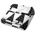 thumbnail image 3 of Warm Blanket Black White Christmas Tree Pattern Lightweight Fuzzy Blanket Winter Nature Tree Blanket 40"x50" Couch Sofa Throw Blanket Christmas Halloween Fathers Mothers Valentines Day Gift, 3 of 6