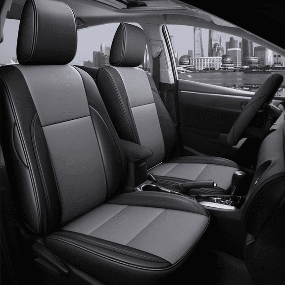 AOMSAZTO Car Seat Covers Fit for Toyota Tacoma 2016-2023 Leather Full Set Waterproof Cushion Protector