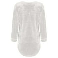 thumbnail image 4 of Sweaters For Women Crew Neck Plush Top Long Sleeve Thin Fashion Pullover Sweater Polyester White Size S-5Xl Oversized Sweaters For Women, 4 of 5