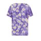 thumbnail image 4 of Fiudx Ofertas Del Día Blusa de Manga Corta Estampada a La Moda para Mujer, Blusas Informales con Cuello En V, 4 of 5