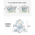 thumbnail image 6 of Waterfall Valances for Windows, Blue Coastal Kitchen Sheer Valance Curtains, Nautical Coral Beach Starfish Rod Pocket Elegant Swag Valances for Living Room Bedroom, 47.2"x38.5", 3 Panel, 6 of 8