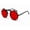 C11BlackRed, variant on Retro Steampunk Flip-Up Round Sunglasses, UV400 Protection Tinted Lenses for Men and Women, 3 Color Options