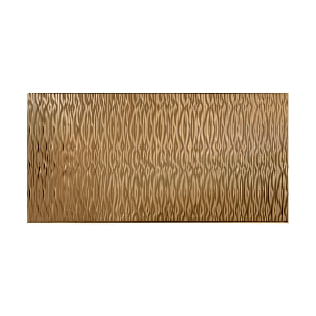 Fasade - Waves Vertical Polished Copper Decorative Wall Panel - Fast and Easy Installation (4' X 8' Panel)