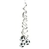 Party Central Club Pack of 12 Silver and Black Sports Fanatic Soccer Danglers Hanging Party