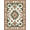 Brown Ivory Green, Pattern 2, variant on ODIKA 8'x10' Washable Area Rug Durable, Non-Slip Paw Print Rustic With Centered Woodland Wildlife Emblem Cabin Bear Refined for Living Room, Under Sectional, Family