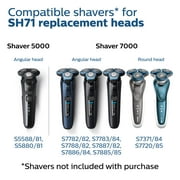 Philips Norelco Shaving Heads for Shaver Series 7000 and Angular-Shaped Series 5000, 1 Pack, 3 Pieces SH71/52