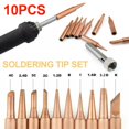 thumbnail image 3 of MYG 10pc/Set 900M-T Soldering Tip Pure Copper Electric Iron Head Series Solder Tool, 3 of 8