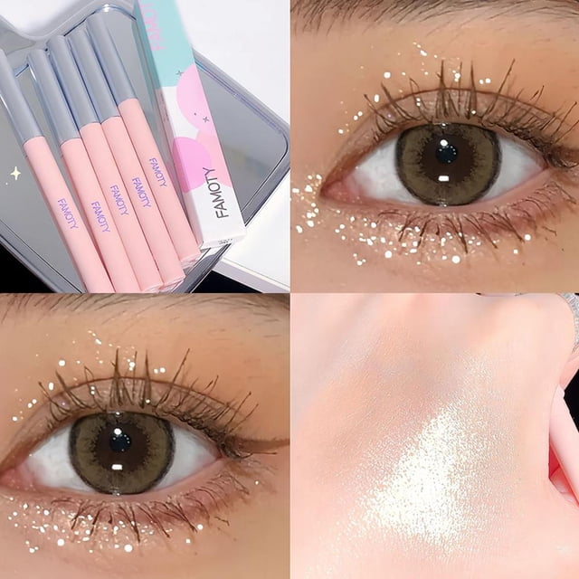 LUVCLS Lápiz de sombra de ojos mate con purpurina Famoty para una mirada deslumbrante Nice G Heat