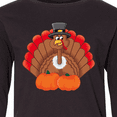 thumbnail image 4 of Inktastic Thanksgiving Turkey with Pumpkin Long Sleeve Youth T-Shirt, 4 of 5