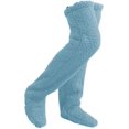 thumbnail image 1 of Snuggs Cozy Socks Thigh High Knee High Cuddly Paws High Socks Blue, 1 of 4
