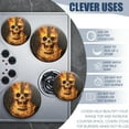 thumbnail image 4 of Electric Stove Burner Covers,4 Pcs Round Gas Burner Cover,8 and 10 Inch,Flaming Guitar with Skull Design, 4 of 7