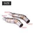 thumbnail image 3 of 1 par de conectores adaptadores de tubo de enlace medio de escape de motocicleta de 51 mm para Kawasaki Z1000 2010-2014, 3 of 5