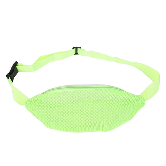 Falleo Clearance Beach Mesh Fanny Pack Breathable Waterproof Adjustable Belt Portable Lightweight Outdoor Sports Waist Pack for Travel Fluorescent Green