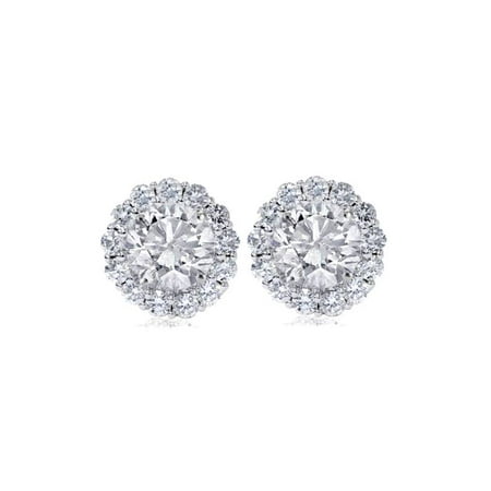 Diamond Studs Earrings Bezel Gold Earrings Screw Back Etsy
