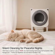 Automatic Cleaning Cat Litter Box 69L Smart Kitty Litter box Self cleaning with Odor Purification System and Waste Bag APP Control Health Monitoring