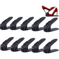 thumbnail image 1 of GFDYREE Lot de 10, Organisateur de Chaussures Réglable à 4 Niveaux, Support de Rangement à Double Étage pour Chaussures, Organisation de Placard (Noir), 1 of 5