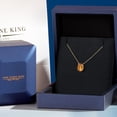 thumbnail image 5 of Gem Stone King 14K Yellow Gold Orange Red Madeira Citrine Pendant Necklace for Women | 1.10 Cttw | Gemstone November Birthstone | Oval 8X6MM | With 18 inch Chain, 5 of 6