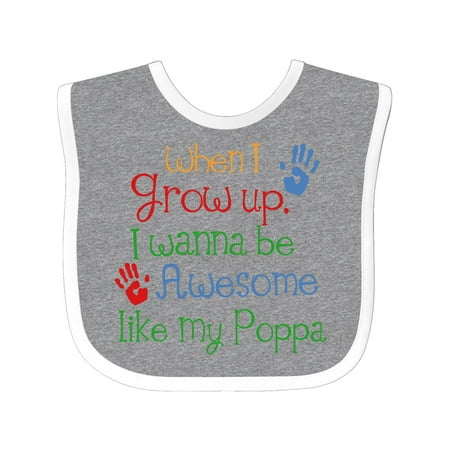 

Inktastic Awesome Like Poppa Gift Baby Boy or Baby Girl Bib