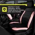 thumbnail image 3 of Auto Drive Faux Leather Seat Cover, 2-Piece, Pink Black Two-Tone, 3 of 7