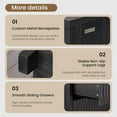 thumbnail image 5 of Aunfebrco 6 Drawers Dresser, 43.7" Tall Drawers, Extra-Thick Tabletop & Frame, Modern Chest of Wood Drawer Organizer, Fluted Dresser for Bedroom, Living Room, Hallway, Entryway, Black, 5 of 8