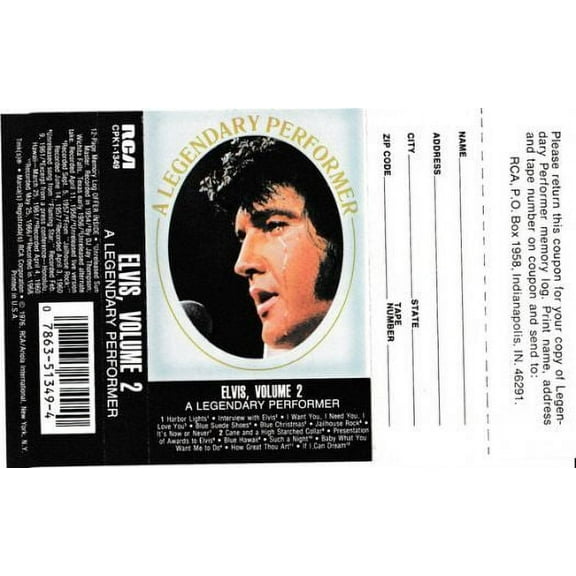 Elvis - Volume 2 - A Legendary Performer (Music Cassette)